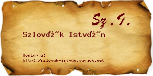 Szlovák István névjegykártya